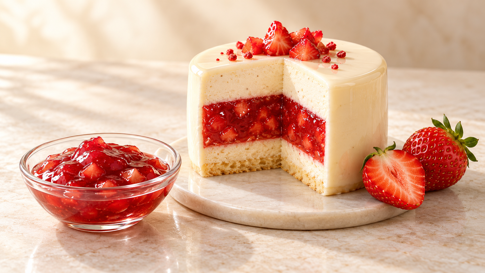 Strawberry Insert Jelly for commercial food production